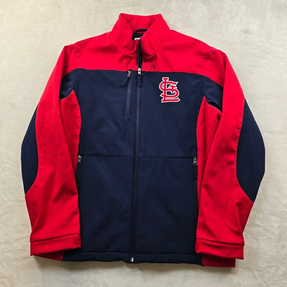 G-III St Louis Cardinals Jacket Mens‎ Medium Red Navy Softshell G-III MLB NEW